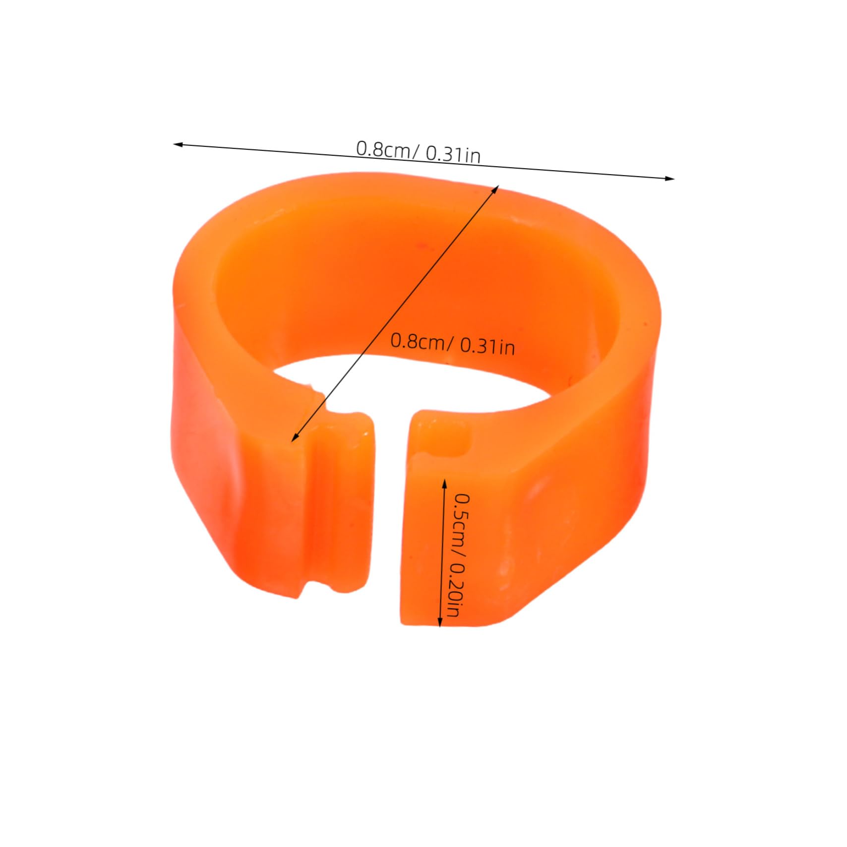 Generic 100 Pcs Plastic Pigeon Leg Rings 8mm Diameter Numbered Chicken Leg Bands for Farm Aviary Reusable