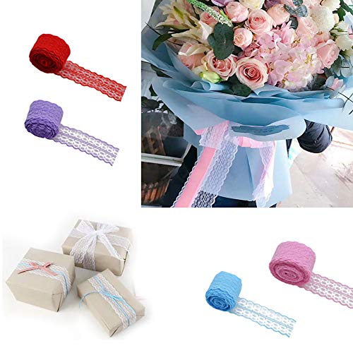 Atrbb 25 Yards White Lace Trim Roll Patterns Lace Ribbon For Sewing Making,Gift Wrapping And Bridal Wedding Decorations (Style 4) #TOP4