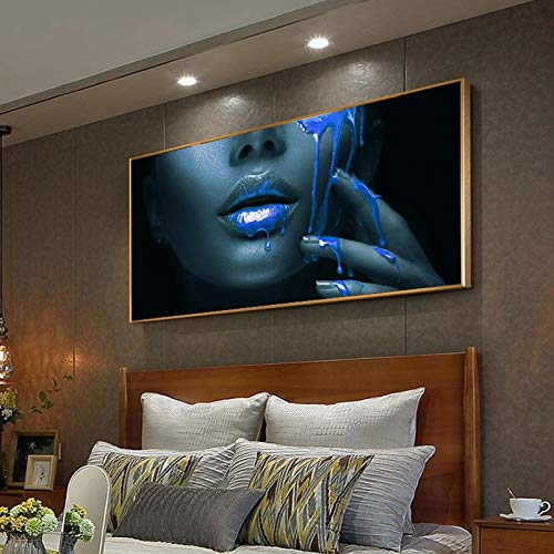 Peinture sur toile visage femme pour habiller un grand mur de salon