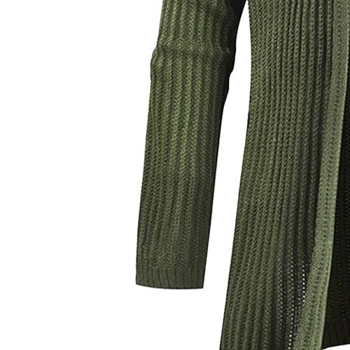 Mens Shawl Collar Long Cardigan Knit Ruffle Fashion Sweater Drape Cape Casual Open Front Loose Knitwear4