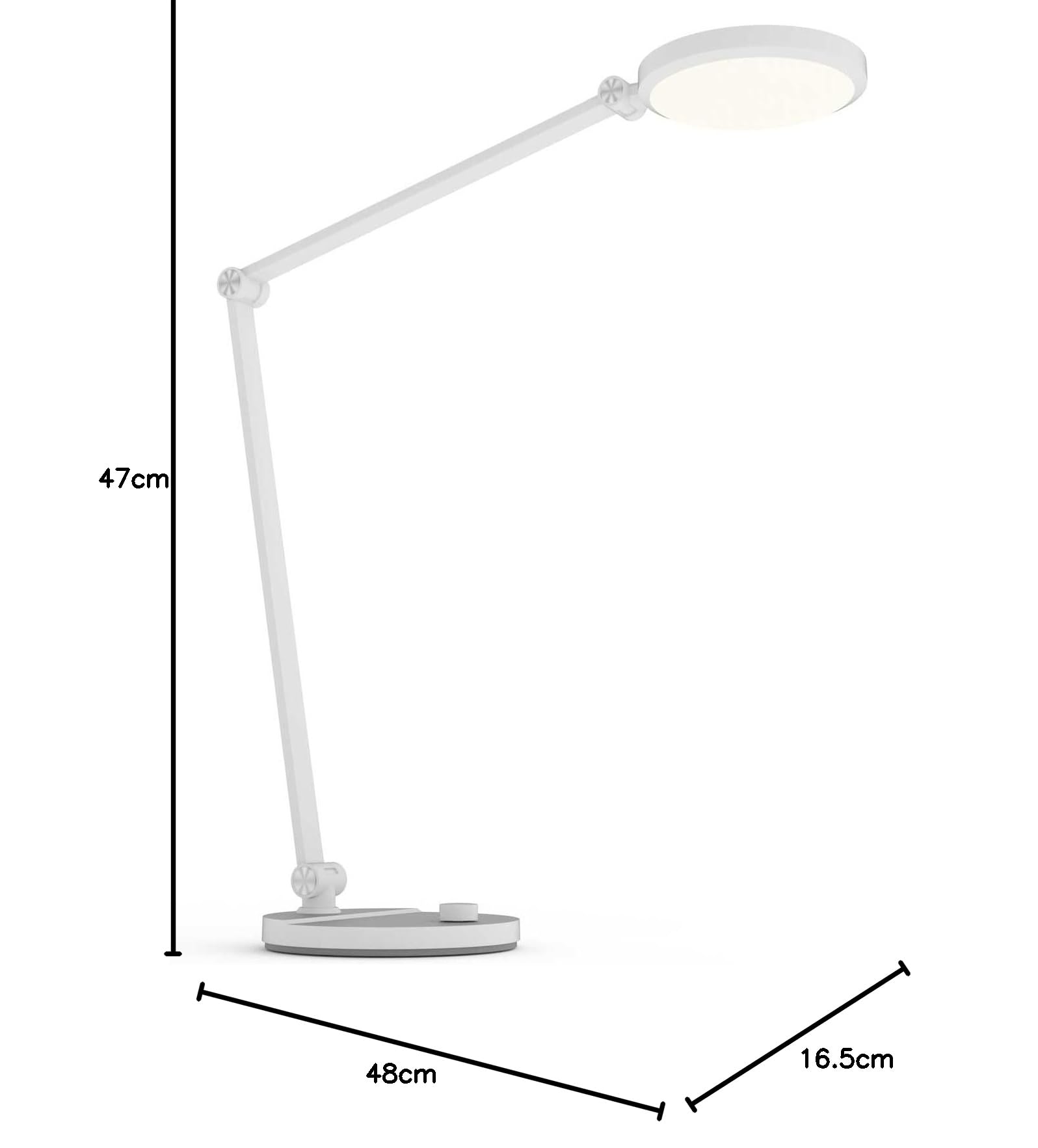 FeinTech LTL00120 - Lampada da scrivania a LED, dimmerabile, con manopola, colore: Bianco