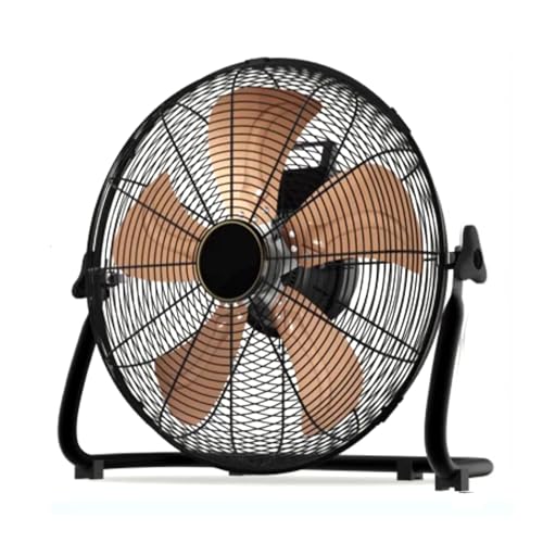 Heavy Duty Industrial Floor Fan, High Velocity Metal Pedestal Fan with 130° Tilt, Ideal for Garage, Warehouse, Patio, Factory