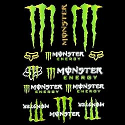 Red Bull Patines Lithyc Monster Adhesivo Casco - Pegatina Casco Moto - Adhesivos Moto - Pegatinas Casco de Coches, Motos, Scooters, Cascos y Más?A8030?