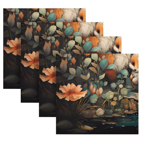 Servilletas de Tela Fox Cute 20 x 20 Pulgadas Pack 1 miniatura 7