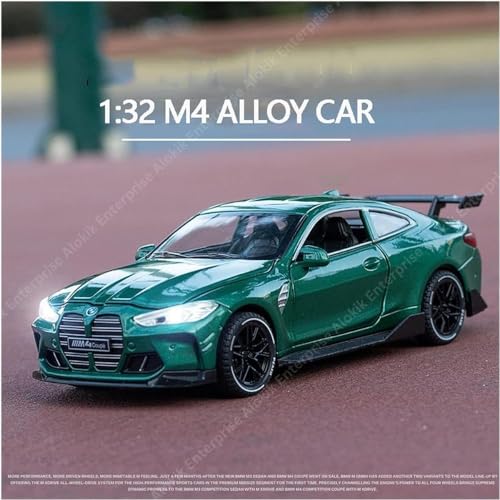 Image of Invite 1:32 Diecast Model Alloy B-M-W M4 Metal Pull Back Car with Sound Light, Openable Doors, Toy Vehicles for Kids Gift, car for Kids(Colors as Per Stock)