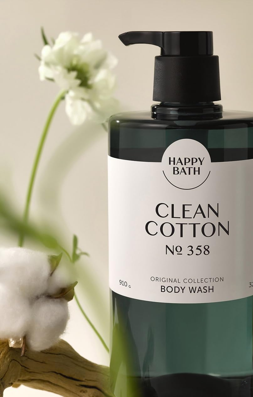 ZEESOON Happy Bath Original Collection Body Wash No 358 Mild PH formula, Clean Cotton (910g 32 oz)
