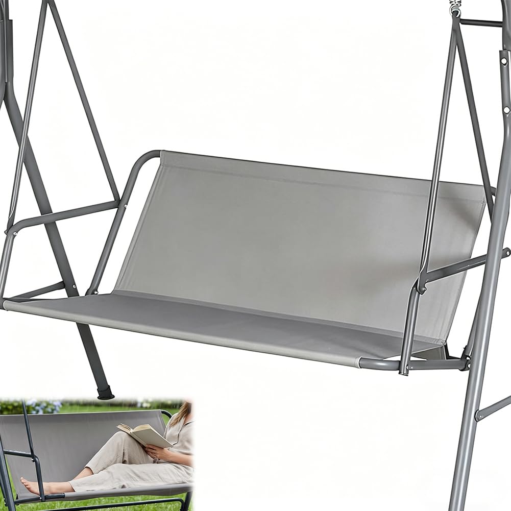 Coussin de rechange pour balancelle de jardin en tissu Oxford imperméable gris