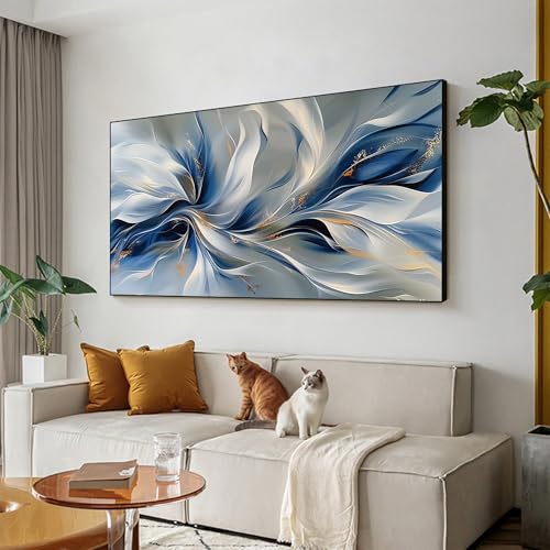 Grande toile texturée peinture florale abstraite haut de gamme TONGYINLI 35x60