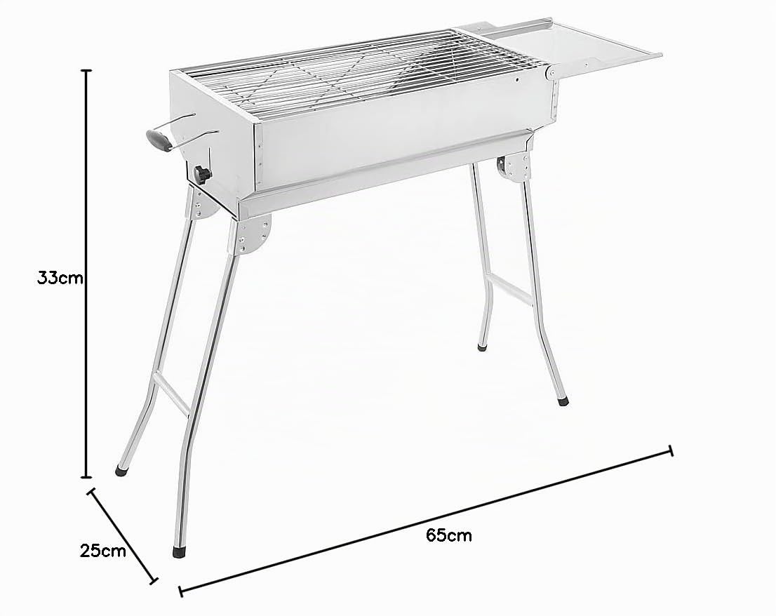 BEM Rambo Argos Holzkohlegrill aus Edelstahl, Mangal, BBQ Klappgrill