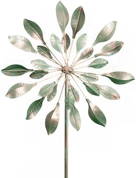 Chalily Spinning Sage Garden Wind Spinner Outdoor Spinners for Yard Decoration and Sculpture Extra Large Metal Spinning Kinetic Art Giant Lawn Decorations Solar Wind Power Sculptures Decor no Motor