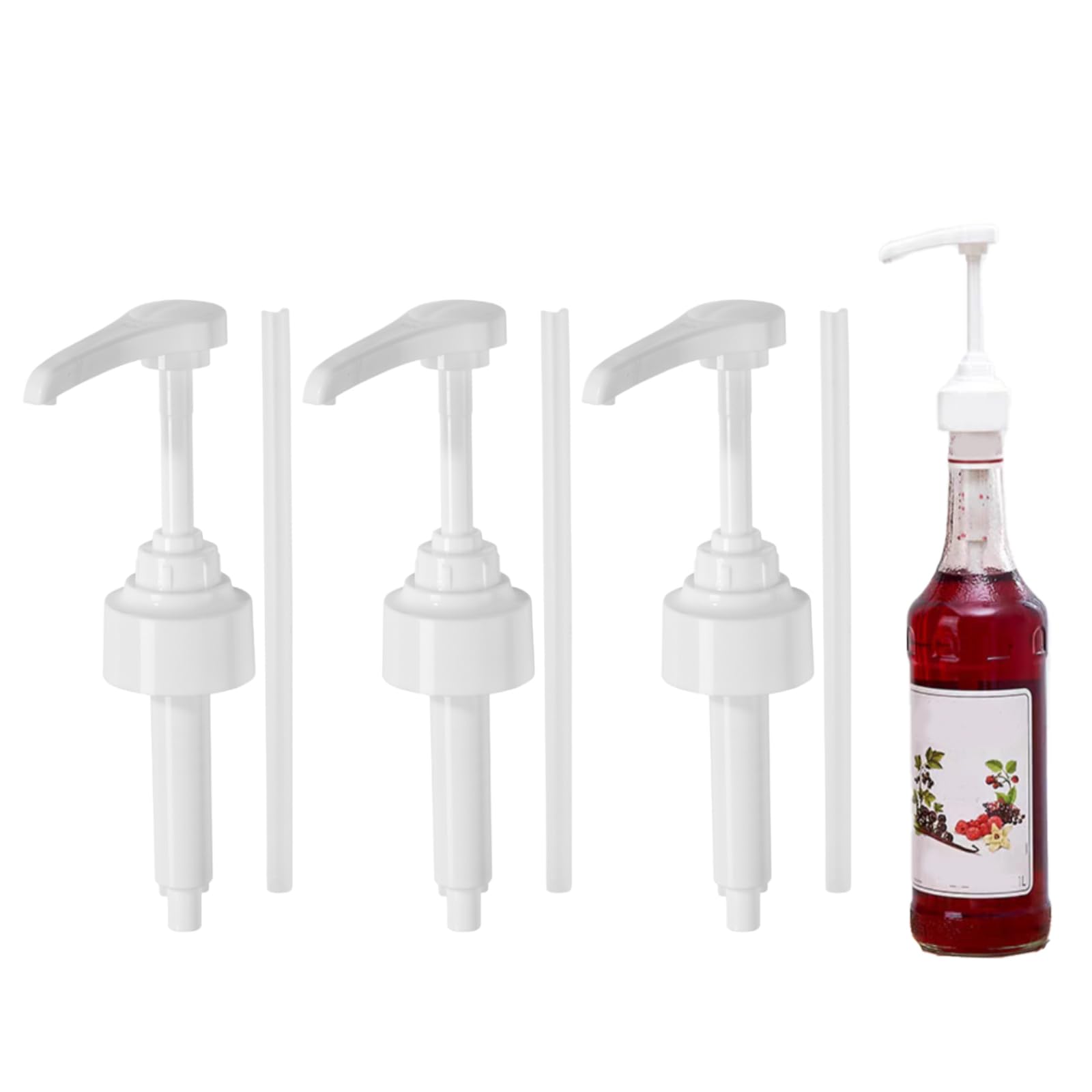 3 distributori di pompa,compatibili con Monin, pompa di sciroppo di caffè,dispenser di sciroppo a scatto per pompa dosatrice da 10 ml, testa di pompa, per bottiglie da 1000 ml, riutilizzabile