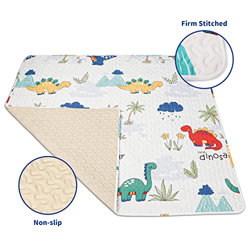 Tanoshii® Baby Play Mat For 79"X63" Playpen, Machine Washable Kids Mat, Cotton,Foldable Crawling Mat For Floor,One-Piece Crawling Mat Non Slip Baby Mat For Floor,Portable Travel(Dinosaur) #TOP3