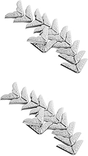 Tofficu 100 pçs protetor de canto decoração vintage cadernos com franjas vintage scrapbook proteção de canto cantos de livros de metal cantos de canto para caderno pequeno bloco de notas menu de cantos