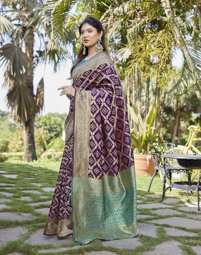 Image of Yashika Women's Banarasi Kanjivaram Art Silk Saree|Sarees for Women Ethnic Wear