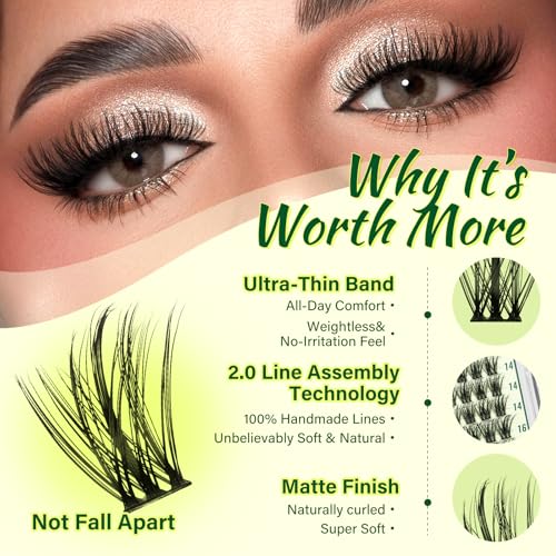 Image of KEYYOU Lash Clusters Kit Full Coverage Volume for Dramatic Glam
