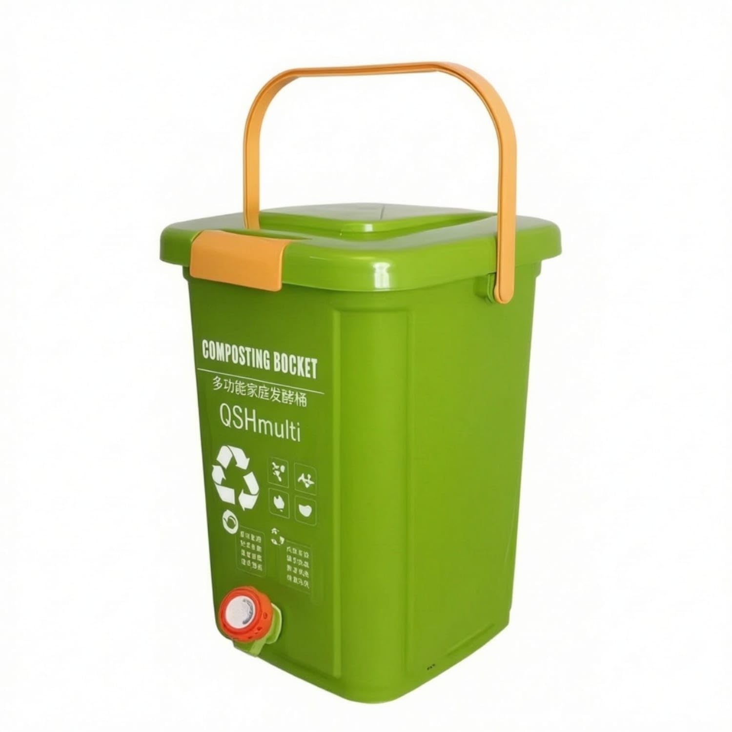 Easy-to-Use Compost Bin with Lid and Spigot Odor-Control Compost Container with Tap Indoor Bokashi Fermenter with Spigot Countertop for Gardeners, Homeowners, Balcony, Kitchen Compost Bi C-image-22