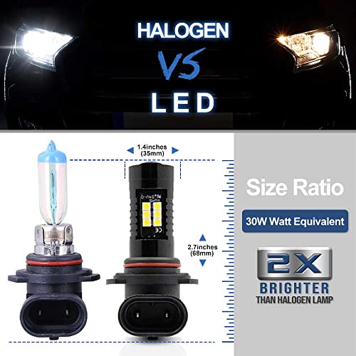 Nslumo 9006 Hb4 Led Fog Light Bulbs For 2001-2011 Lexu's Es330 Es350 Gs300 Gs350 Ls430 Rx330 Rx350 Xenon White 6600K 1200Lm 21 Smd Chips Super Bright Led Drl Driving Lamp Bulbs Kit #TOP6
