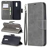Funda de piel sintética con tapa horizontal de piel sintética para Nokia 3.2, con ranuras para tarjetas, cartera y cordón