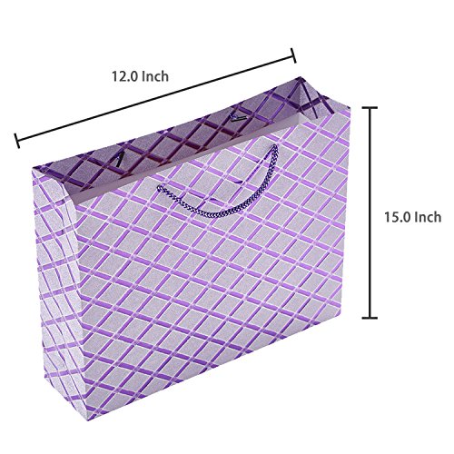 MyGift Conjunto de 3 sacolas de presente de tamanho médio para todas as ocasiões com alça e padrão d