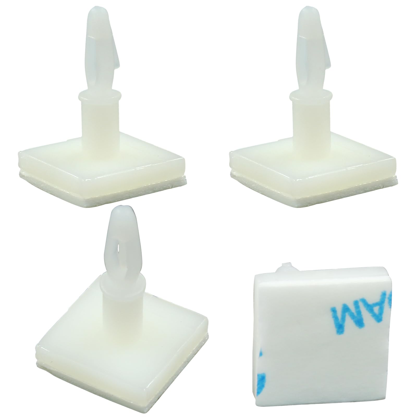 Unlorspy 25 Pcs White Sticky PCB Spacers,Nylon Plastic Adhesive Standoffs 9.3mm/0.37" Supporting Height Adhesive Insulated Standoffs for 3mm Hole