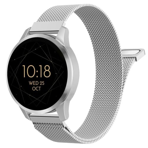 Image of 18mm 20mm 22mm Metal Watch Band Compatible with Venu 3S /2S /4 /3 /Vivoactive 4S /Vivomove 3S /Forerunner 255S /265S /Vivoactive 6 /5 /3, Quick Release Stainless Steel Mesh Strap for Men Women