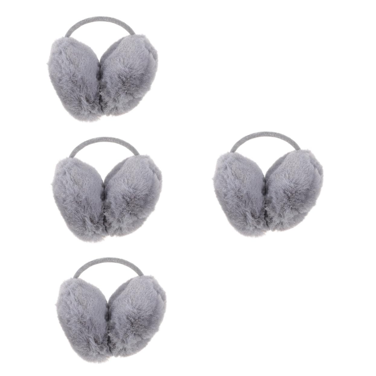 SOIMISS 4piezas Orejeras Plegables De Moda Para Mujer Calentadores De Oídos De Flanela Accesorio De Invierno y Cómodo Para Actividades