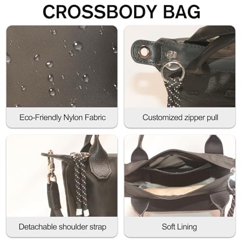Image of Designer Mini Tote Bag for Women - Lightweight Crossbody Purse with Adjustable Dual Straps (2-Way Carry)