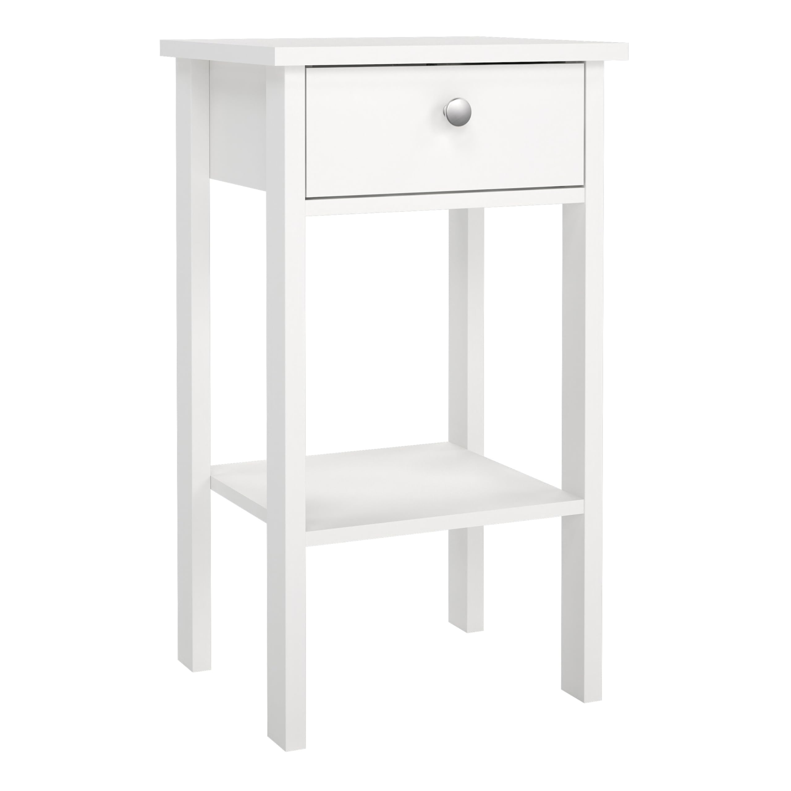 Furniture To Go Madrid Bedside Table with 1 Drawers in White