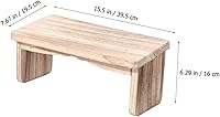 Vista 6 de Banco de meditación Taburete de yoga Taburete de madera para meditación Decoración Zen portátil
