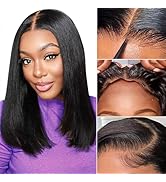 Eawwii Glueless Wigs Human Hair Pre Plucked Pre Cut Bob Wig Human Hair Wear and Go Glueless Wig 4...