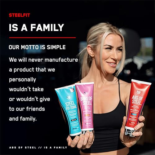 Steelfit 732907051471 Abs Of Steel | Maximum Definition Skin Firming Lotion | 30-45 Days Of Supply | Skin Tightening Cream thumb #5