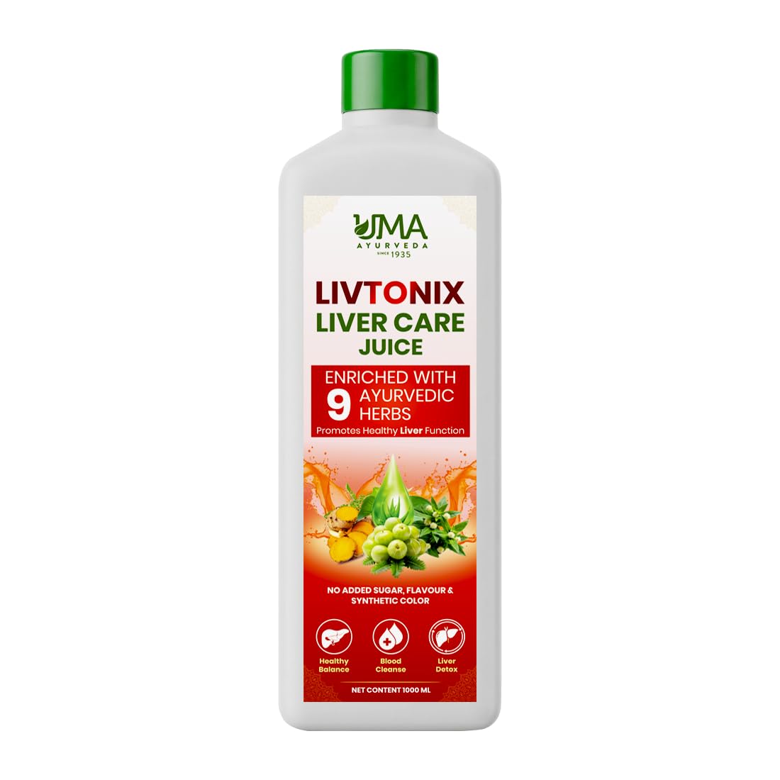 Uma Ayurveda Livtonix Liver Care Juice | Herbal Liver Support Drink | Natural Detox & Digestive Wellness | Daily Health Tonic | 1L | Pack of 2-image-17