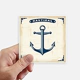 Material: Vinilo DIYthinker Ancla Droits Almirantazgo Blue Ocean Cuadrado Militar Pegatinas Pared de 10 cm Maleta portátil Motobike Decal 8pcs 10cm x 10cm