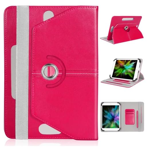 UrbanX 10.1 Inch Universal Tablet Case Protective Cover Folio for Google Nexus 10 P8110 360 Degree Rotatable Kickstand Multiple Viewing Angles Credit Card Holder