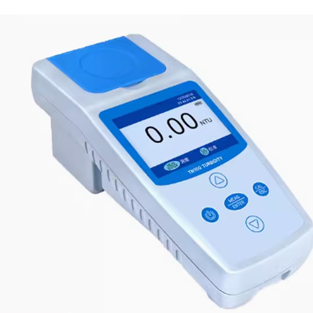 NEWTRY 0-1000NTU Turbidity Meter Portable Digital Water Turbidimeter with 6 Sample Bottles Turbidity Tester for Lab Water Treatment Plant Wine Industry