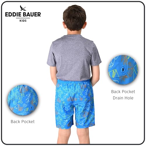 Eddie Bauer Boys' UPF 50 Short Sleeve Rash Guard Shirt and Comfort Liner Swim Trunk 2 Piece Swimwear Set (2T-16)2