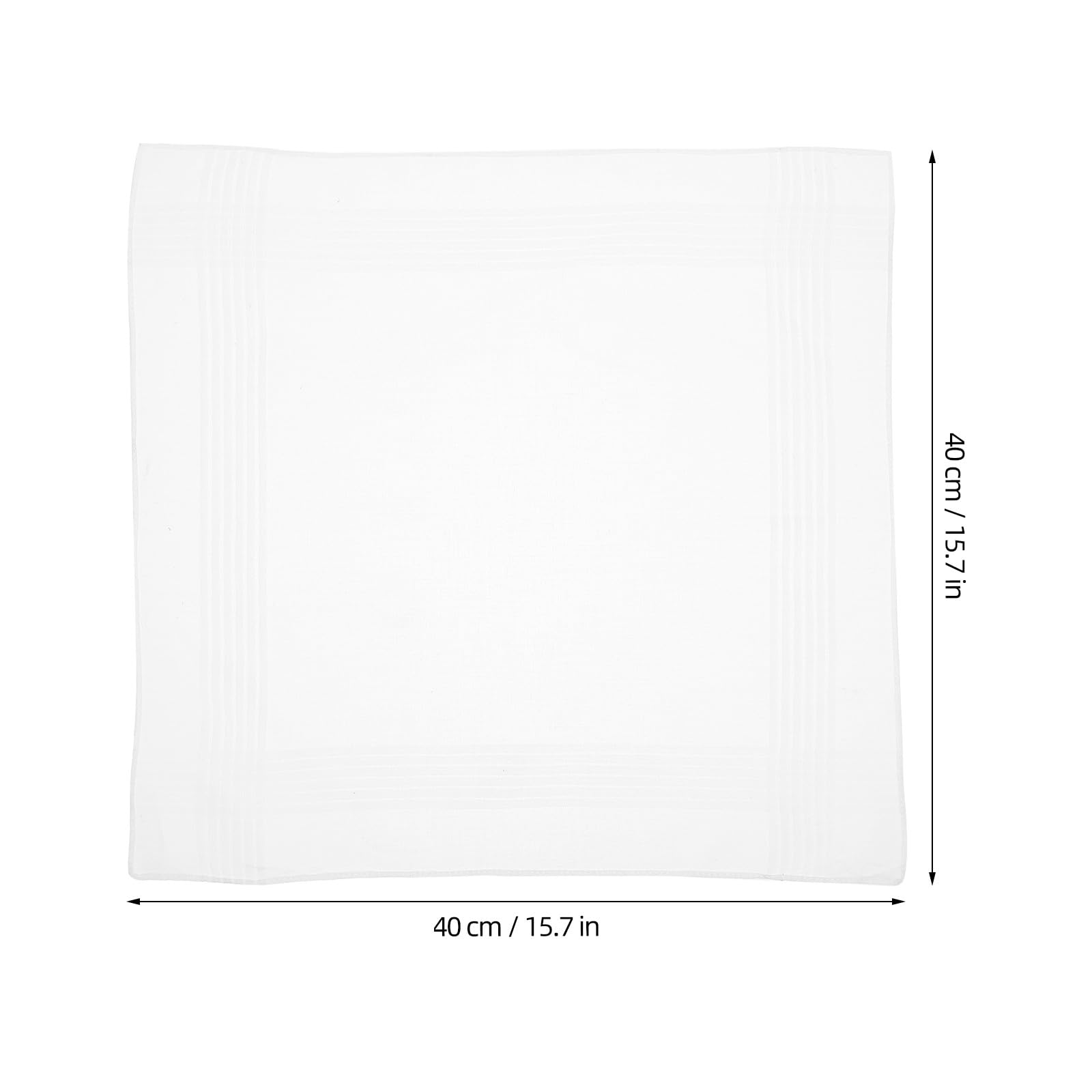 OUNONA 18 pañuelos blancos para hombre, 16x16 pulgadas, algodón suave,