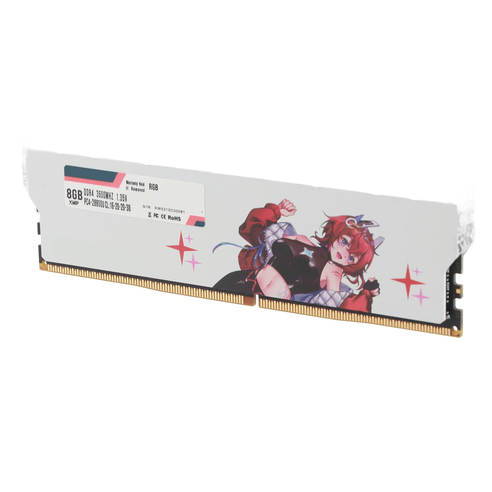 Generic Pamięć RAM DDR4, XMP2.0 Rozpraszanie Ciepła Stabilna wydajność Moduł Pamięci Stacjonarnej 3600 MHz Komputer do Gier (16 GB (2x8 GB))