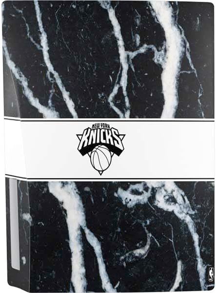 Miniatura 7 de Skinit Calcomanía para juegos compatible con consola y controlador PS5, diseño de logotipo secundario negro de los New York Knicks de la NBA