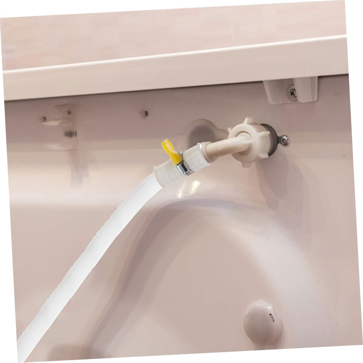 Tubo di Scarico Resistente al Sole per Condizionatore in PE e ABS Bianco con Fascette in Acciaio Inossidabile e Facile da Installare per Unità Esterna