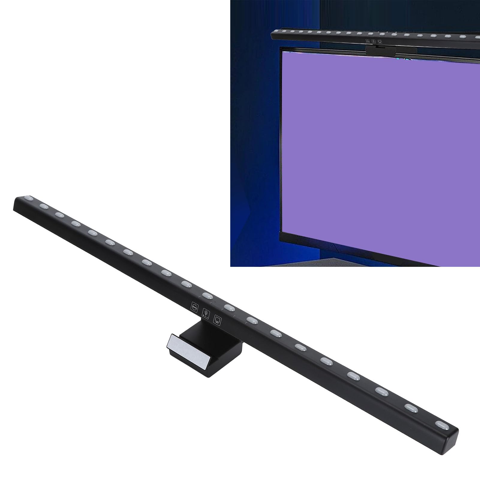 Barra Luminosa per Monitor Computer, Barra Luminosa per Schermo per la Cura degli Occhi, Lampada da Scrivania per Monitor per Lavoro e Ufficio, Barra Lampada Dimmerabile,