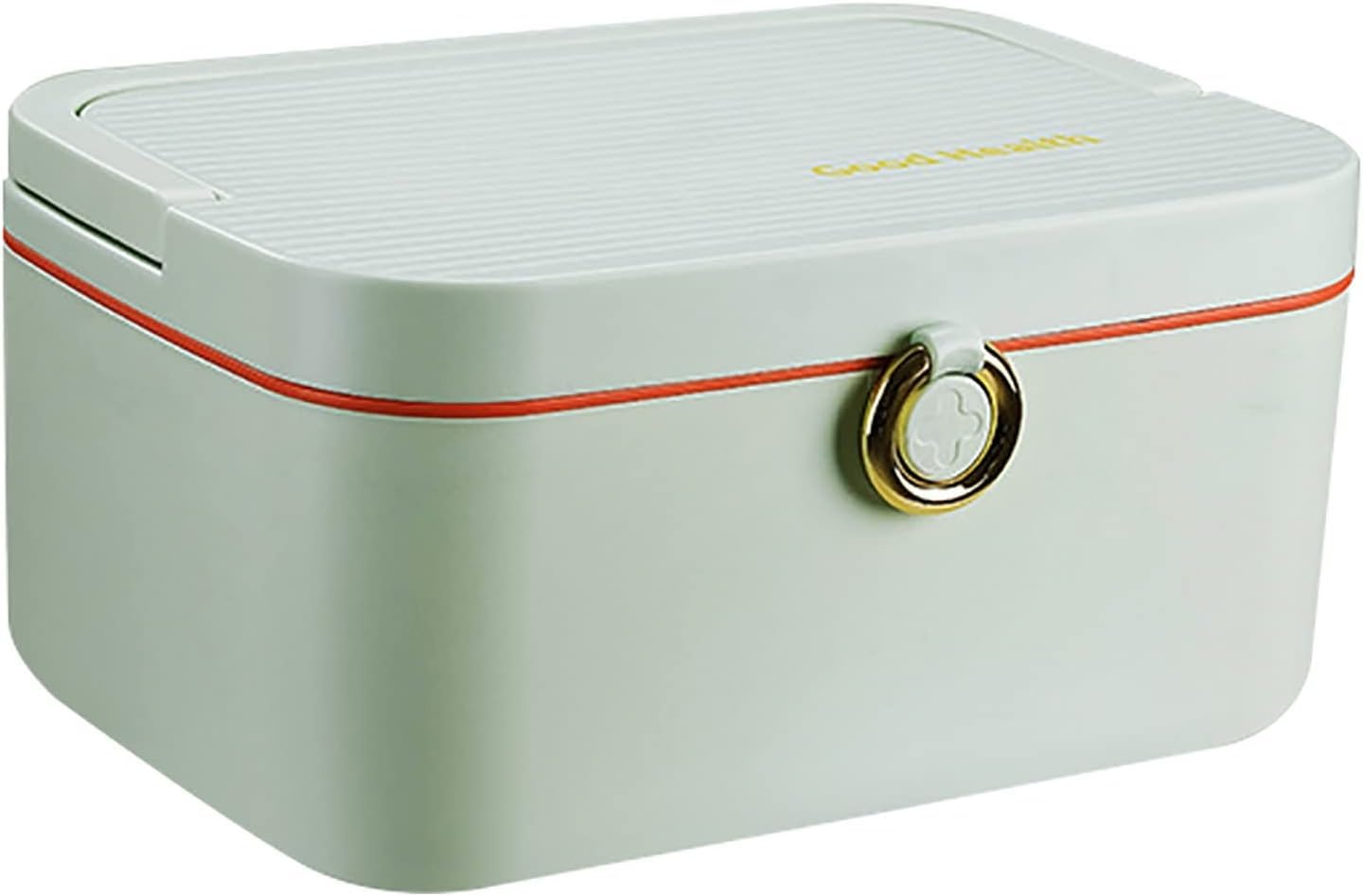 MAMMOTH First Aid Kit Medicine Box HandleHandbagMedicine BoxPortableTool Box For Car Home Use Storage Box Storage Case Desk Storage Small Items Simple 2 Tier Storage Multi-functional (Green)