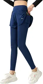 [MORGEN SKY] レディース ジョガーパンツ ヨガパンツ レギンス ショートパンツ 短パン 9分丈 スパッツ 一体型 部屋着 ジム ヨガウェア フィットネス スポーツ トレーニング ポケット付き ハイウエスト 美脚 ストレッチ 通気 速乾 CK115