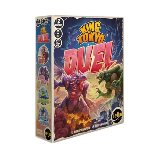 IELLO: King of Tokyo: Duel - Gioco da tavolo per due giocatori, divertente e tattico gioco di dadi giganti, strategia classica, età 8+, 2 giocatori, 20 minuti