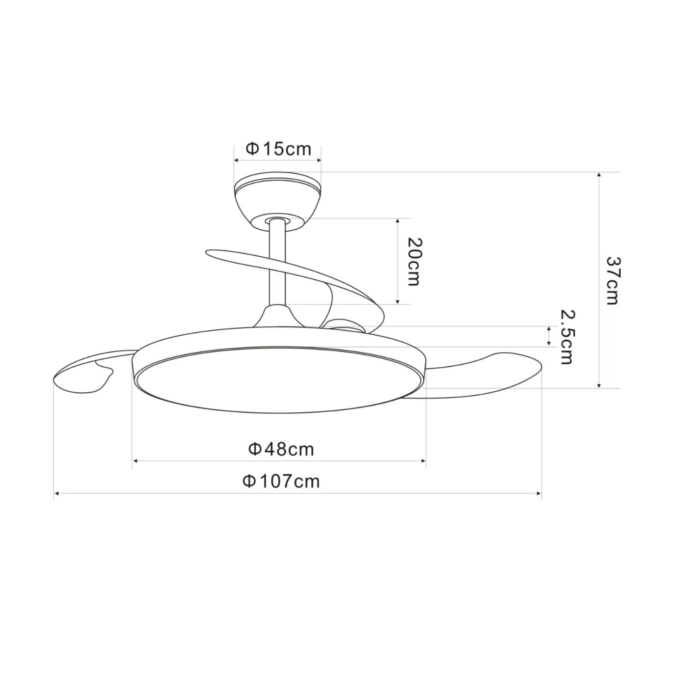 NARVI Ventilador de Techo Acabado Madera Haya con Luz LED Regulable, Motor DC Silencioso de Bajo Consumo, Lámpara Ventilador con Mando, 3 Aspas Retráctiles, MUMBAI 8991 WDNL