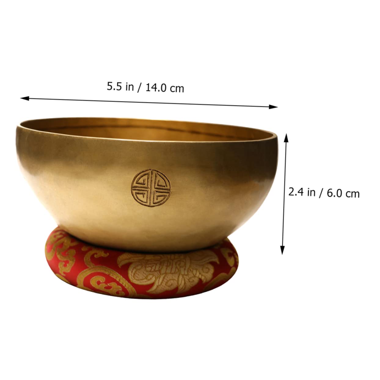 Toddmomy Bol Tibétain Chantant pour Pratique la Pleine Conscience avec Maillet et Coussin Inclus Bol Bouddhiste Manuel pour Yoga et Relaxation