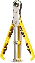 NIHENHAO Juego de destornilladores bidireccionales, juego de destornilladores de trinquete, destornillador derecho, juego de destornilladores de 1/4 pulgadas, color amarillo