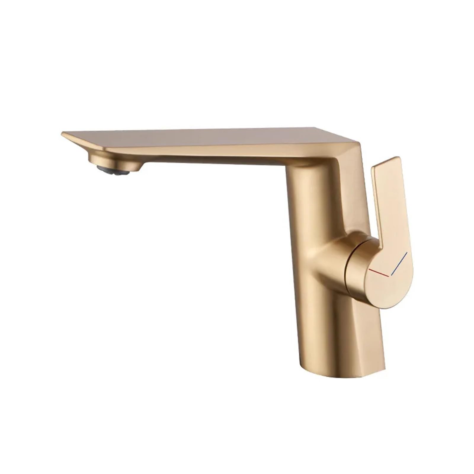 Robinet de lavabo eau chaude et froide en laiton avec mitigeur monotrou