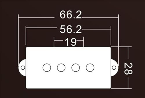 Miniatura 4 de KAISH Negro 4 cuerdas Alnico V Pastillas de bajo Vintage sonido P Bass Pickup para Precision P Bass Guitar