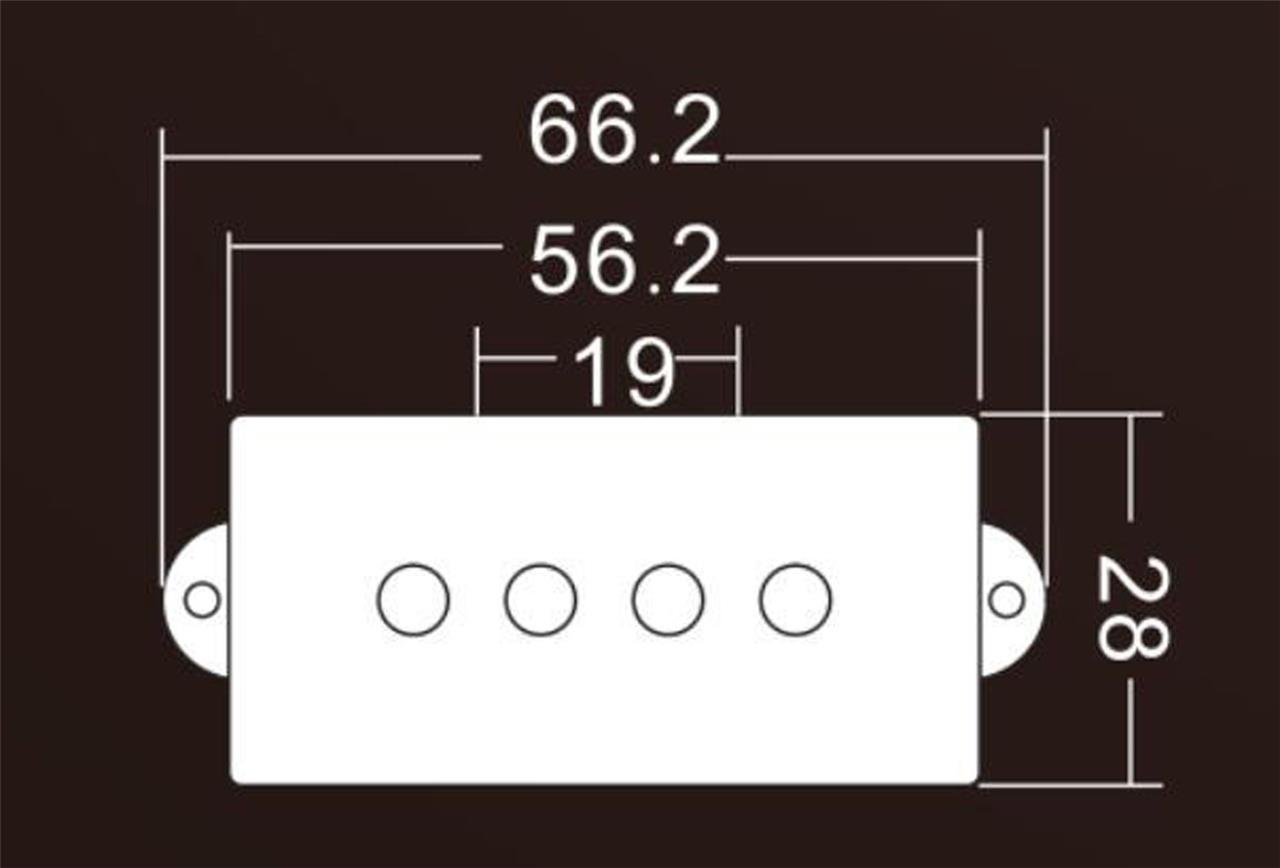 KAISH Czarne 4-strunowe przetworniki basowe Alnico V Vintage Sound P Bass Pickup do precyzyjnej gitary basowej P
